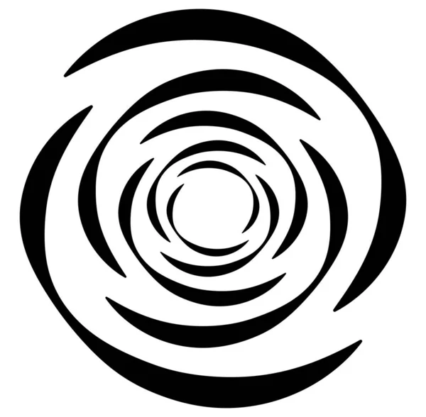 Streszczenie Czarno Białe Okrągłe Okrągłe Mandala Motyw Clip Art Element — Wektor stockowy