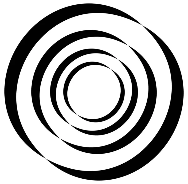 Abstrait Noir Blanc Circulaire Cercle Mandala Motif Clip Art Élément — Image vectorielle