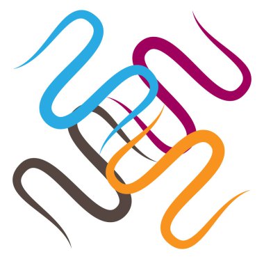 soyut renkli çok renkli dairesel, eşmerkezli ve radyal, yayılan mandala, motif klip- sanat, logo, sembol vektör çizimi