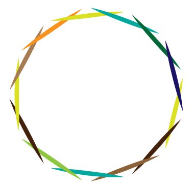 soyut renkli çok renkli dairesel, eşmerkezli ve radyal, yayılan mandala, motif klip- sanat, logo, sembol vektör çizimi