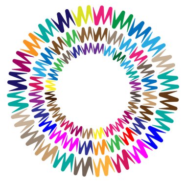 soyut renkli çok renkli dairesel, eşmerkezli ve radyal, yayılan mandala, motif klip- sanat, logo, sembol vektör çizimi