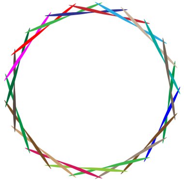 soyut renkli çok renkli dairesel, eşmerkezli ve radyal, yayılan mandala, motif klip- sanat, logo, sembol vektör çizimi