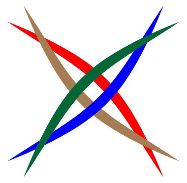 soyut renkli çok renkli dairesel, eşmerkezli ve radyal, yayılan mandala, motif klip- sanat, logo, sembol vektör çizimi