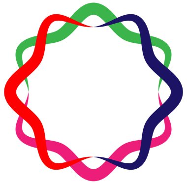 soyut renkli çok renkli dairesel, eşmerkezli ve radyal, yayılan mandala, motif klip- sanat, logo, sembol vektör çizimi