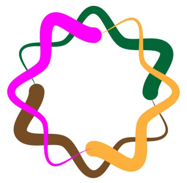 soyut renkli çok renkli dairesel, eşmerkezli ve radyal, yayılan mandala, motif klip- sanat, logo, sembol vektör çizimi