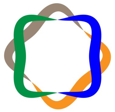 soyut renkli çok renkli dairesel, eşmerkezli ve radyal, yayılan mandala, motif klip- sanat, logo, sembol kümesi vektör çizimi
