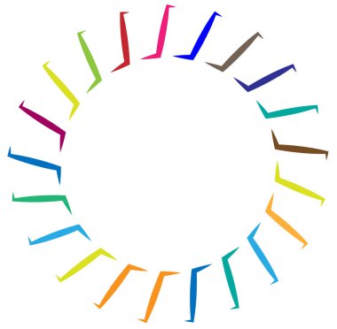 soyut renkli çok renkli dairesel, eşmerkezli ve radyal, yayılan mandala, motif klip- sanat, logo, sembol kümesi vektör çizimi