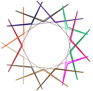 soyut çokrenkli dairesel, konsantre ve radyal mandala, motif klip- art, logo illüstrasyonu