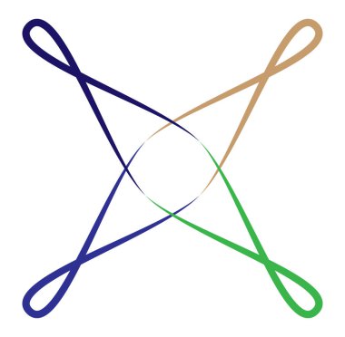 soyut çokrenkli dairesel, konsantre ve radyal mandala, motif klip- art, logo illüstrasyonu