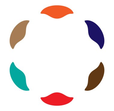 soyut çokrenkli dairesel, konsantre ve radyal mandala, motif klip- art, logo illüstrasyonu