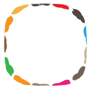 soyut çokrenkli dairesel, konsantre ve radyal mandala, motif klip- art, logo illüstrasyonu