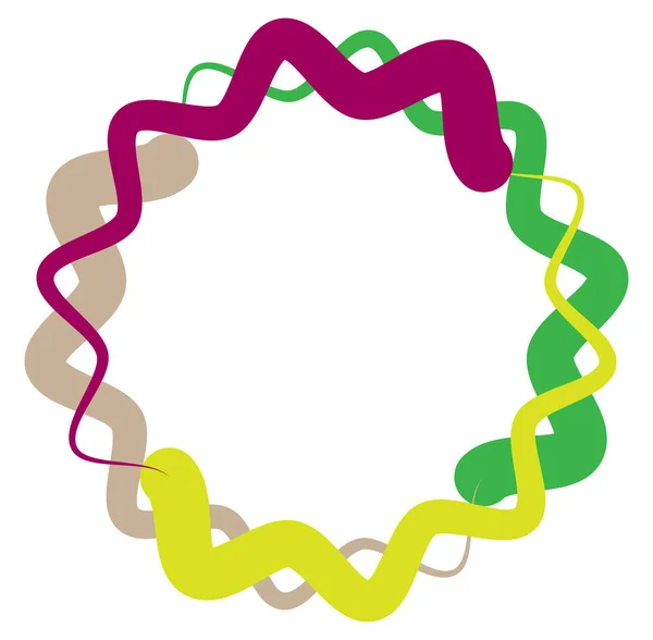 Abstracto Colorido Multicolor Circular Concéntrico Radial Mandala Radiante Motivo Clip — Archivo Imágenes Vectoriales