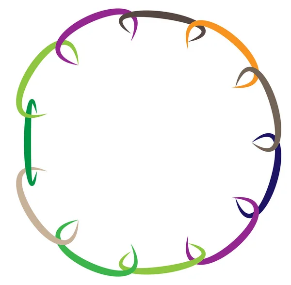 Abstrait Multicolore Circulaire Mandala Concentrique Radial Clip Art Motif Illustration — Image vectorielle
