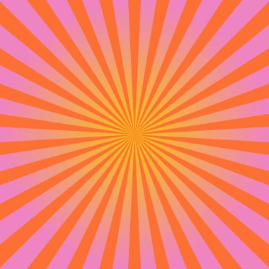 Yıldız patlaması, güneş patlaması yayılan çizgiler. Vektör illüstrasyonu