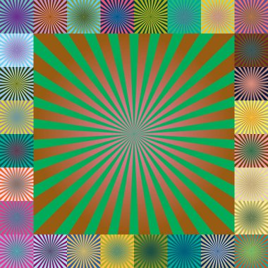 Yıldız patlaması, güneş patlaması yayılan çizgiler. Vektör illüstrasyonu