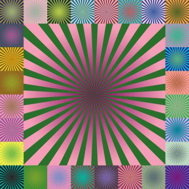 Yıldız patlaması, güneş patlaması yayılan çizgiler. Vektör illüstrasyonu