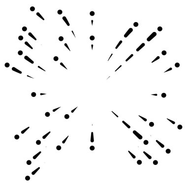 Radyal, yayılan çizgiler soyut patlama, patlama, havai fişekler FX.Concentric, dairesel çizgiler desen. Işınlar merkezden yayılıyor. Patlama çizgileri. Soyut ışıltı, parıltı, parıltı, ışıltı FX.Vector illüstrasyonu
