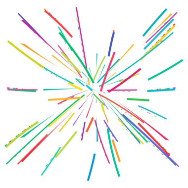 Radyal, yayılan çizgiler soyut patlama, patlama, havai fişekler FX.Concentric, dairesel çizgiler desen. Işınlar merkezden yayılıyor. Patlama çizgileri. Soyut ışıltı, parıltı, parıltı, ışıltı FX.Vector illüstrasyonu