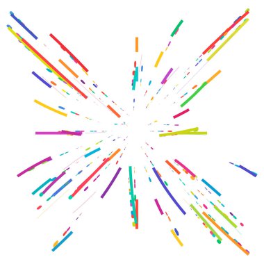 Radyal, yayılan çizgiler soyut patlama, patlama, havai fişekler FX.Concentric, dairesel çizgiler desen. Işınlar merkezden yayılıyor. Patlama çizgileri. Soyut ışıltı, parıltı, parıltı, ışıltı FX.Vector illüstrasyonu