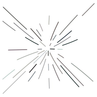 Radyal, yayılan çizgiler soyut patlama, patlama, havai fişekler FX.Concentric, dairesel çizgiler desen. Işınlar merkezden yayılıyor. Patlama çizgileri. Soyut ışıltı, parıltı, parıltı, ışıltı FX.Vector illüstrasyonu