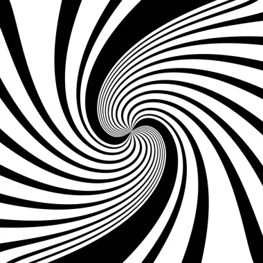 Çevir, döndür, döndür, döndür. BW Radyal döner çizgiler