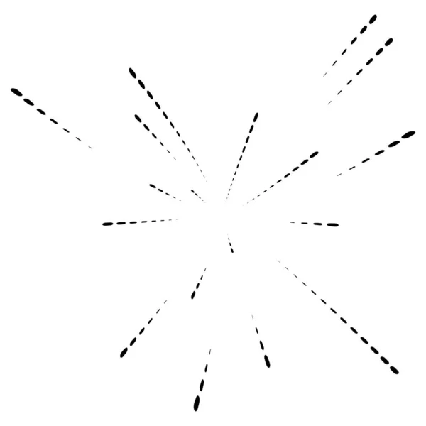 Radiella Strålande Linjer Abstrakt Sprängning Explosion Fyrverkerier Koncentriska Cirkulära Linjer — Stock vektor