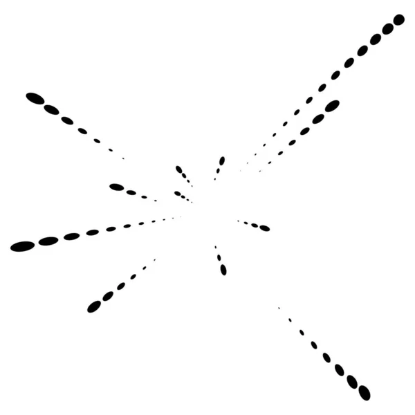 Radiella Strålande Linjer Abstrakt Sprängning Explosion Fyrverkerier Koncentriska Cirkulära Linjer — Stock vektor
