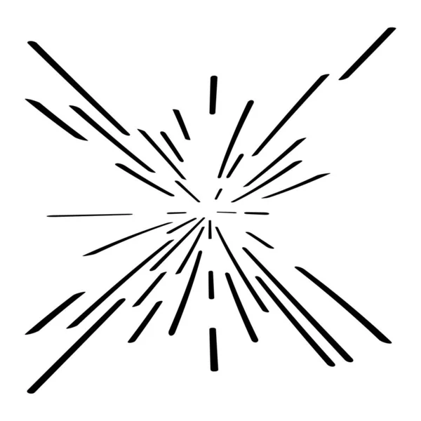 Linee Radiali Radianti Raffica Astratta Esplosione Fuochi Artificio Concentrico Modello — Vettoriale Stock