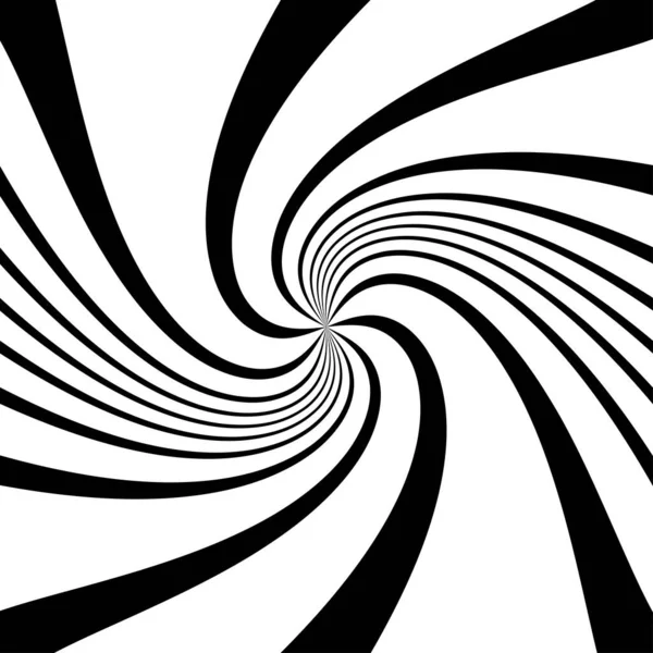 Twist Spiral Swirl Twirl Element Radial Rotating Stripes — Stock Vector