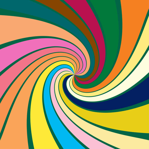 Первый, второй, третий, четвертый элемент. Радиальные вращающиеся полосы