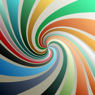 Çevir, döndür, döndür, döndür. Renkli Radyal döner çizgiler