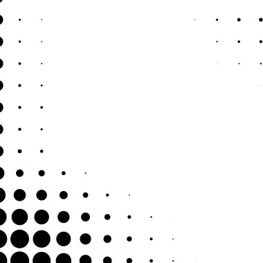 Çember yarım ton, ekran vektör çizimleri. Noktalı, noktalı, benekli vektör çizimi