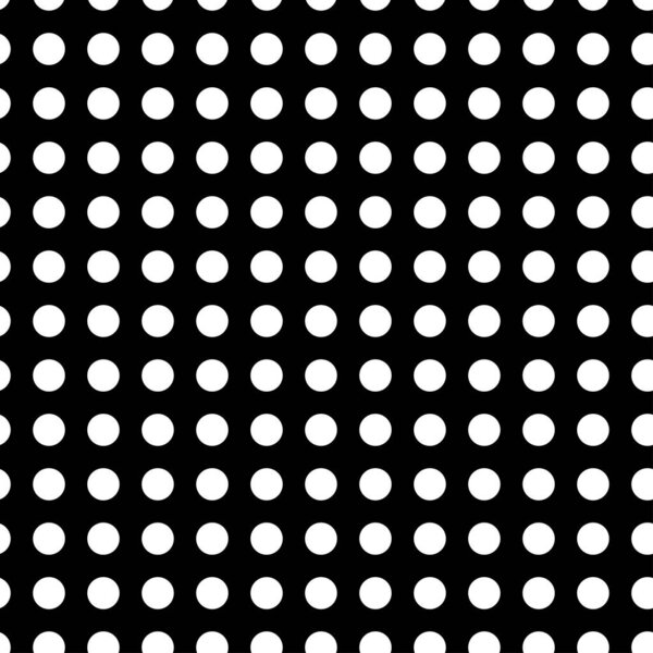 Круги мозаичные, повторяющиеся черно-белые монохромные точки, пунктирные, круглые пятна, фон. Вектор
