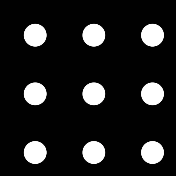 Kręgi Płytki Powtarzające Się Czarno Białe Monochromatyczne Kropki Kropkowane Plamki — Wektor stockowy