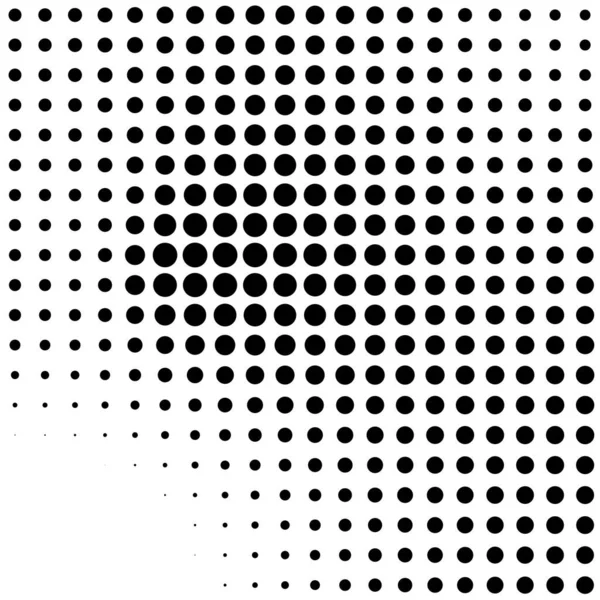 Circle Halftone Screentone Vektor Illustrationen Punkte Punkte Flecken Vektor Illustration — Stockvektor