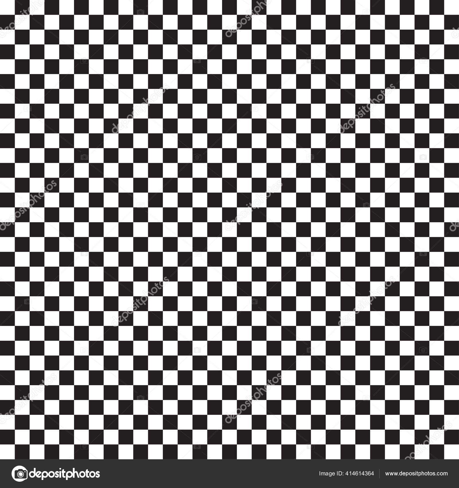 Fundo abstrato xadrez básico preto e branco sem costura