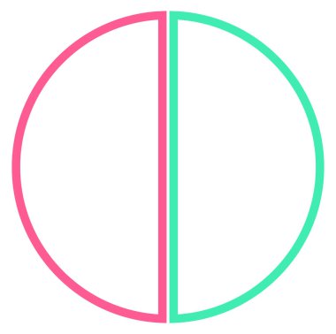 Basit bir grafik grafiği ve diyagram vektör çizimi. iş analizi, sunum, bilgi grafikleri veya görselleştirme temaları için bölüm, bölüm, bölüm veya sektör, 2 'den 20' ye bölünmüş daire segmenti