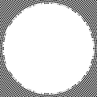 Çember yarım ton, ekran vektör çizimleri. Noktalı, noktalı, benekli vektör çizimi