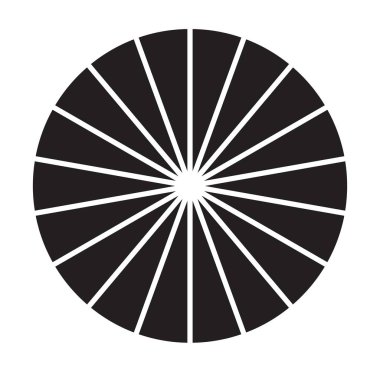 Çember pasta grafiği, 2 ile 20 bölümden oluşan pasta diyagramı simgesi. Basit, temel bilgi şeması, bilgi şablonu. Bölünmüş çemberler, dairesel diyagram, grafik simgesi