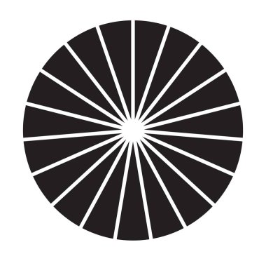 Çember pasta grafiği, 2 ile 20 bölümden oluşan pasta diyagramı simgesi. Basit, temel bilgi şeması, bilgi şablonu. Bölünmüş çemberler, dairesel diyagram, grafik simgesi