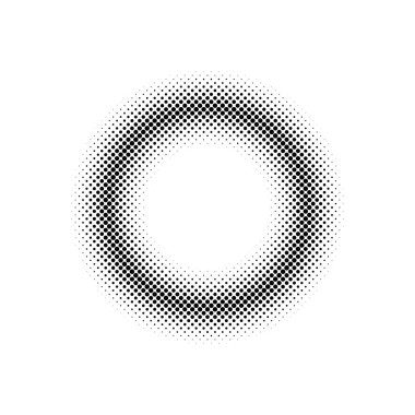 Çember yarım ton, ekran vektör çizimleri. Noktalı, noktalı, benekli vektör çizimi
