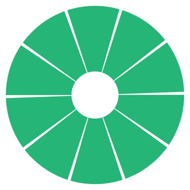 Pasta grafiği, pasta grafiği, diyagram vektör çizimi. Bilgi grafikleri, görselleştirme, bilgi teması için bir Clipart