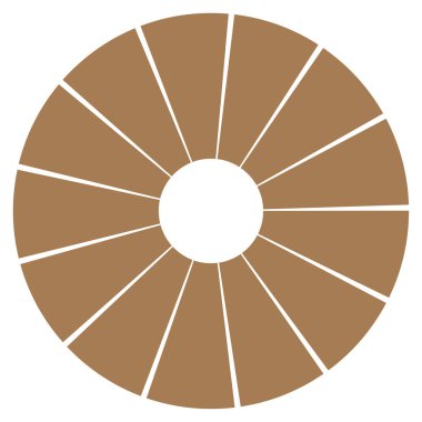 Pasta grafiği, pasta grafiği, diyagram vektör çizimi. Bilgi grafikleri, görselleştirme, bilgi teması için bir Clipart