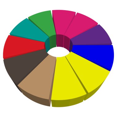 Pasta grafiği, pasta grafiği, diyagram vektör çizimi. Bilgi grafikleri, görselleştirme, bilgi teması için bir Clipart