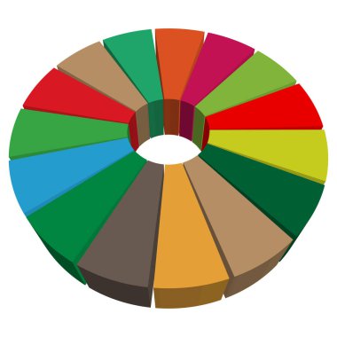 Pasta grafiği, pasta grafiği, diyagram vektör çizimi. Bilgi grafikleri, görselleştirme, bilgi teması için bir Clipart