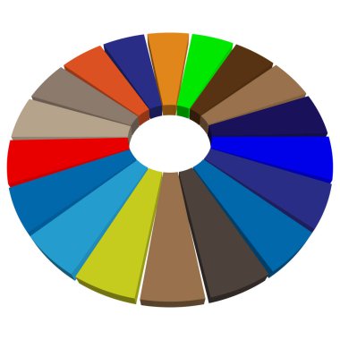 Pasta grafiği, pasta grafiği, diyagram vektör çizimi. Bilgi grafikleri, görselleştirme, bilgi teması için bir Clipart