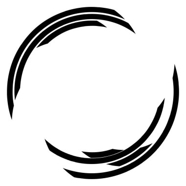 Siber-siber punk, bilim-kurgu geometrik daireler, halkalar. Yüksek teknoloji HUD elementleri. Eşmerkezli, tekno için döner daireler, teknoloji teması. Dairesel, yuvarlak tasarım elementleri