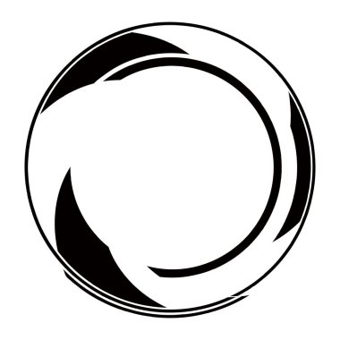 Siber-siber punk, bilim-kurgu geometrik daireler, halkalar. Yüksek teknoloji HUD elementleri. Eşmerkezli, tekno için döner daireler, teknoloji teması. Dairesel, yuvarlak tasarım elementleri