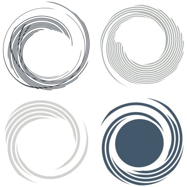 Siber-siber punk, bilim-kurgu geometrik daireler, halkalar. Yüksek teknoloji HUD elementleri. Eşmerkezli, tekno için döner daireler, teknoloji teması. Dairesel, yuvarlak tasarım elementleri