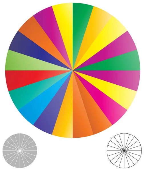 Gráfico Pizza Simples Gráfico Diagrama Ilustração Vetorial Segmentado Círculo Dividido — Vetor de Stock